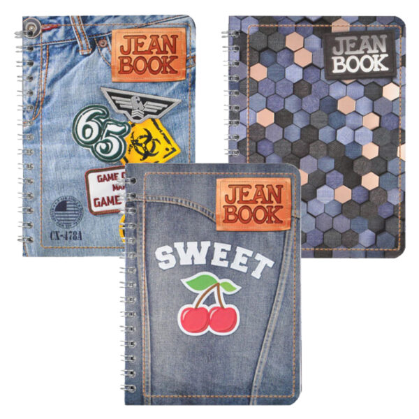 CUADERNO ESPIRAL FORMA FRANCESA RAYA 100H JEAN BOOK REVOLUTION