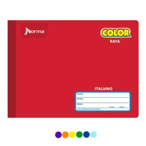 CUADERNO COSIDO FORMA ITALIANA 100 HOJAS NCOLOR - Raya