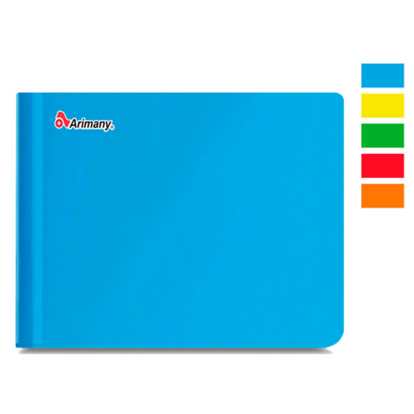 CUADERNO COSIDO FORMA ITALIANA 100 HOJAS UNICOLOR
