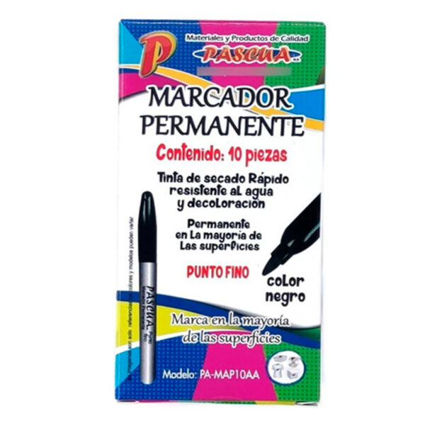MARCADOR PERMANENT. PF NEGRO C/10