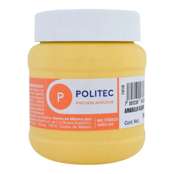 PINTURA ACRILICA 250ML AMAR.CLA. POLITEC