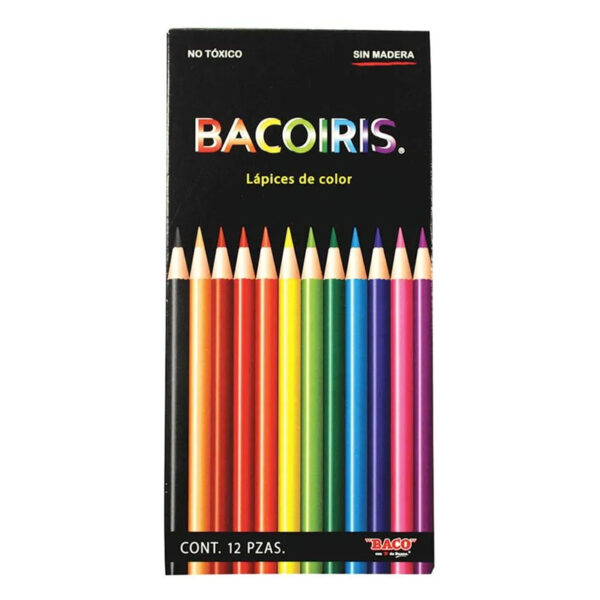 LAPIZ DE COLOR C/12 LARGOS BACOIRIS BACO