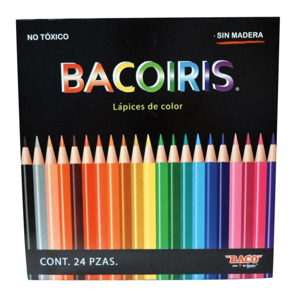 LAPIZ DE COLOR C/24 LARGOS BACOIRIS BACO