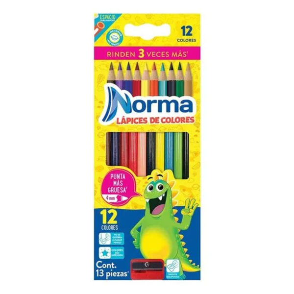 LAPIZ DE COLOR C/12 LARGOS         NORMA