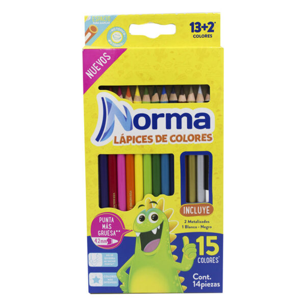 LAPIZ DE COLOR C/13+2              NORMA