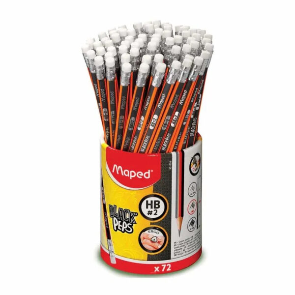 LAPIZ # 2   TRIANGULAR BLACK C/72  MAPED