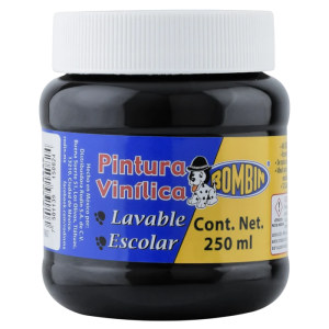 PINTURA VINILICA 250 ML BONBIN - NEGRO