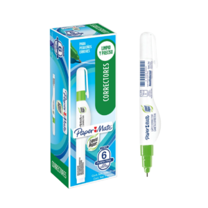CORRECTOR LIQUIDO TIPO LAPIZ 7 ML CON 6 PIEZAS PAPER MATE