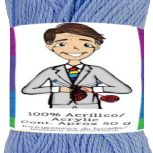 ESTAMBRE ACRILICO 50 GRAMOS CONFETTI - AZUL CELESTE