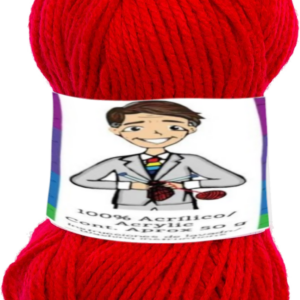 ESTAMBRE ACRILICO 50 GRAMOS CONFETTI - ROJO