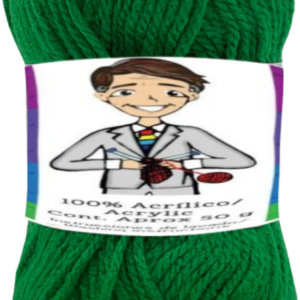 ESTAMBRE ACRILICO 50 GRAMOS CONFETTI - VERDE BANDERA