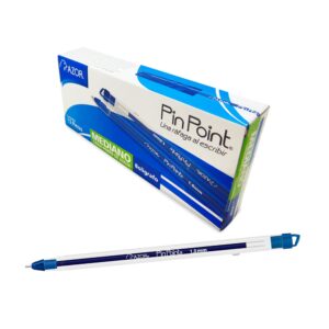 BOLIGRAFO MEDIO PIN POINT CON 12 PIEZAS 6830 AZOR - AZUL