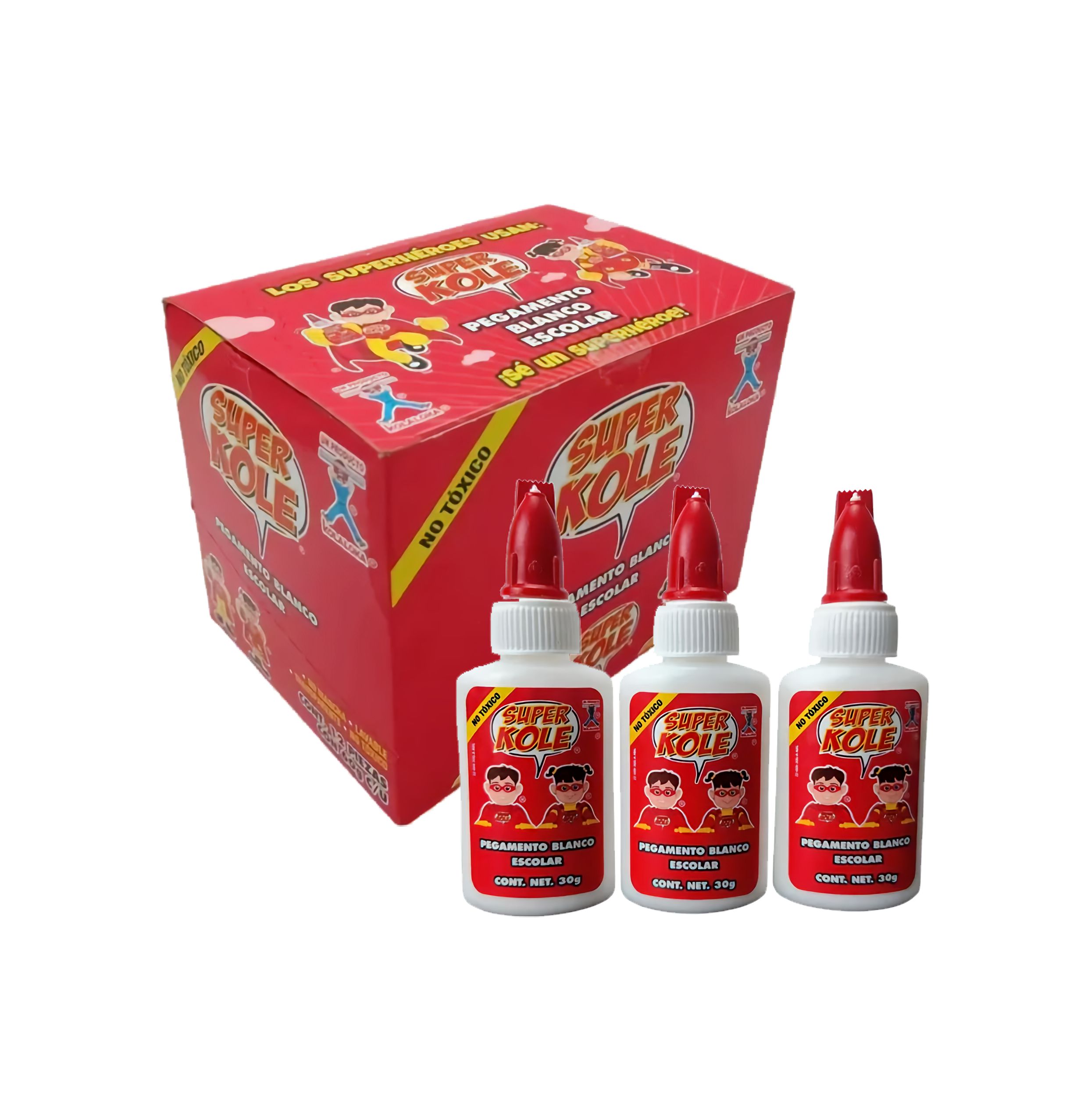 PEGAMENTO BLANCO SUPER KOLE 30G CON 12 PIEZAS KOLA LOKA