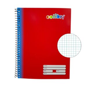 CUADERNO ESPIRAL FORMA FRANCESA C-5 100 HOJAS COLIBRI 8A