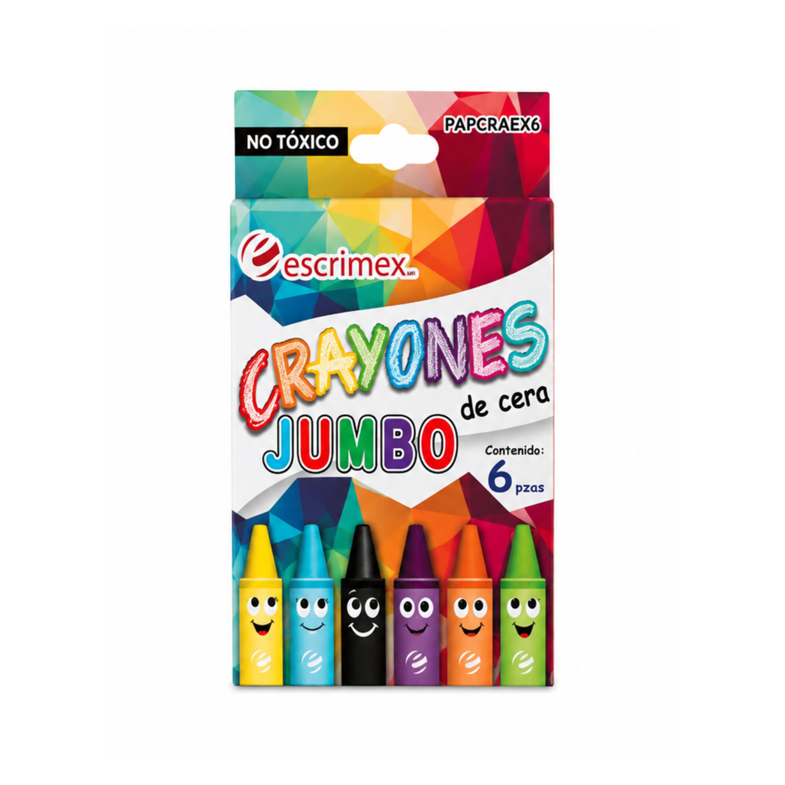 CRAYON JUMBO CON 6 COLORES ESCRIMEX
