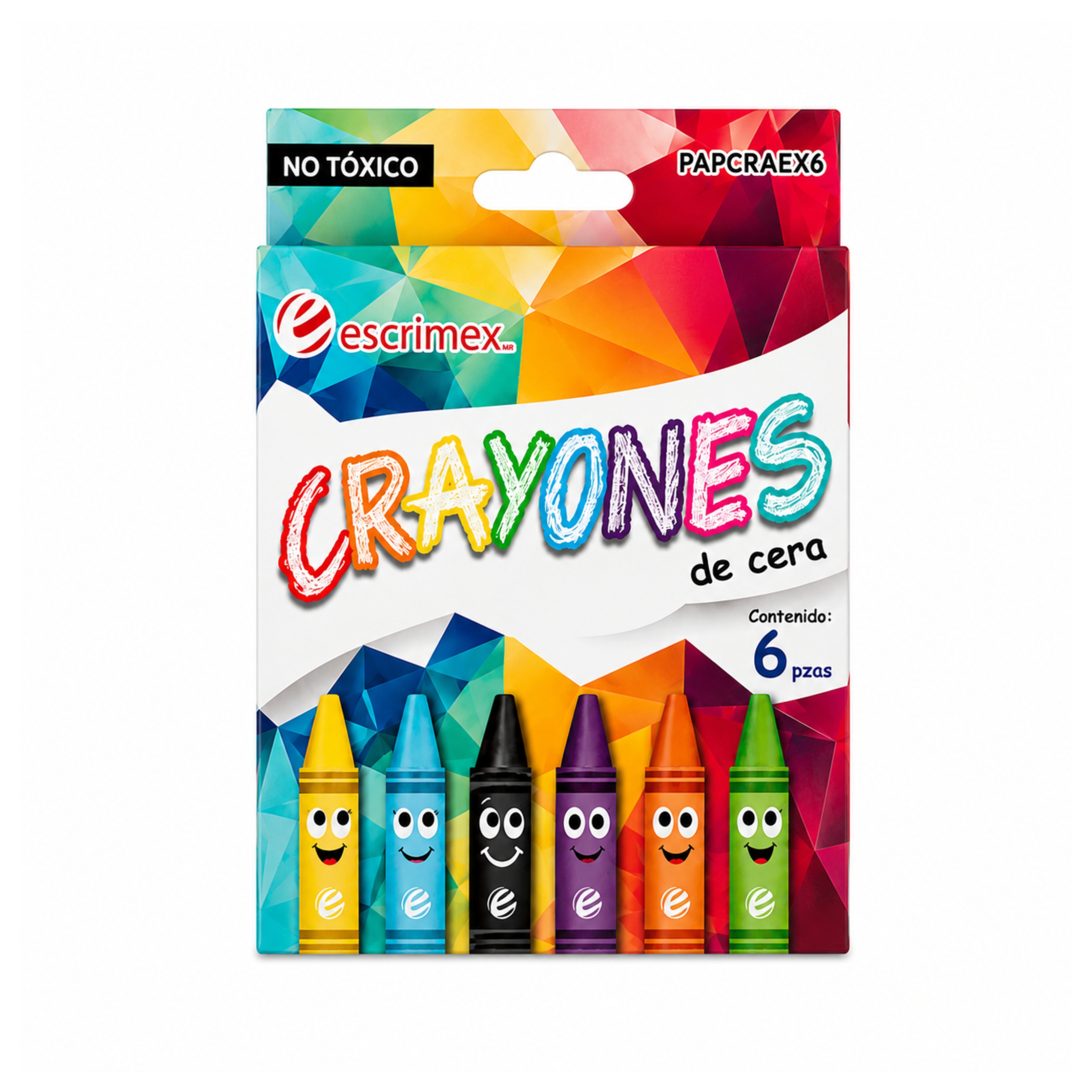 CRAYON ESTANDAR CON 6 COLORES ESCRIMEX