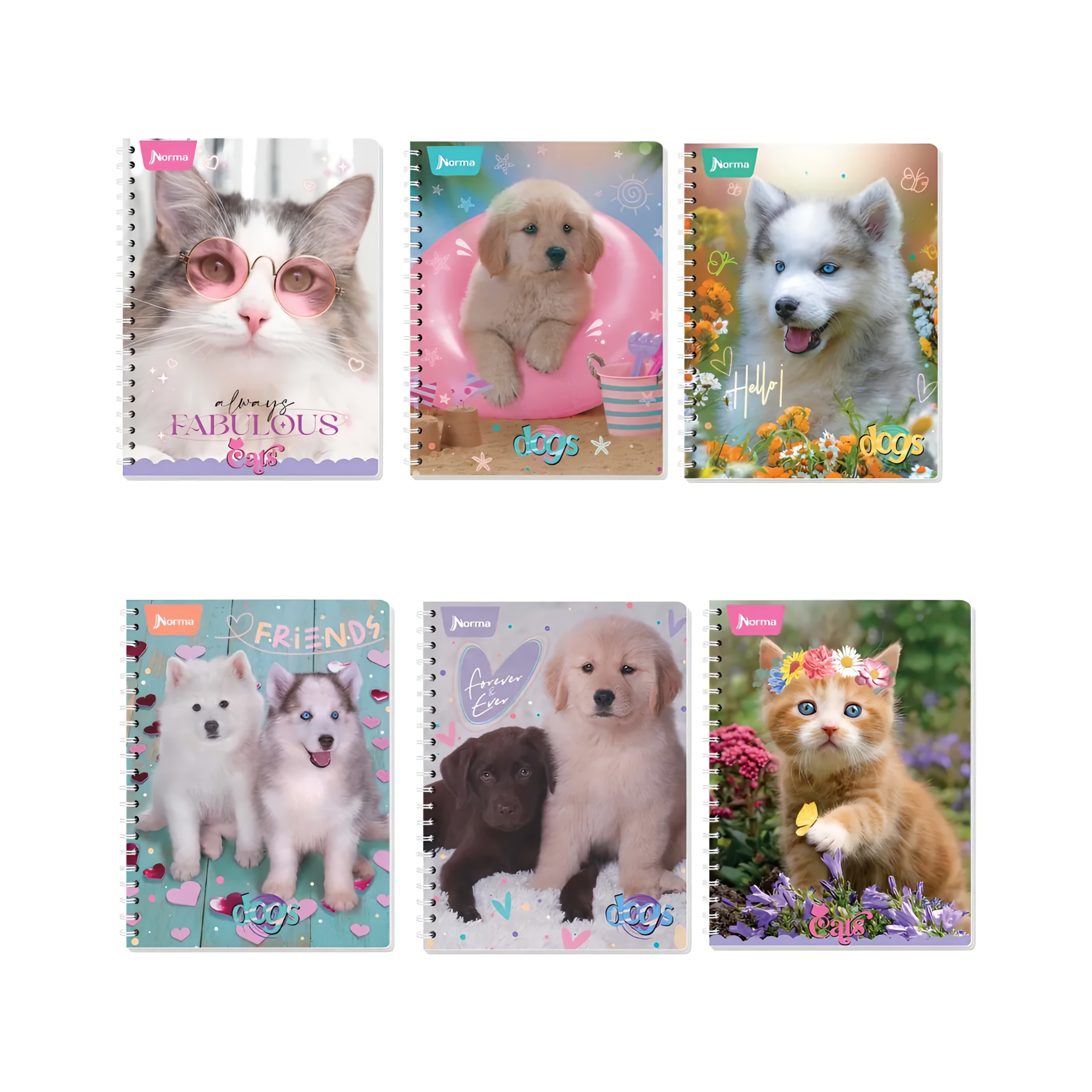 CUADERNO MINI RAYA DOGS 80 HOJAS NORMA