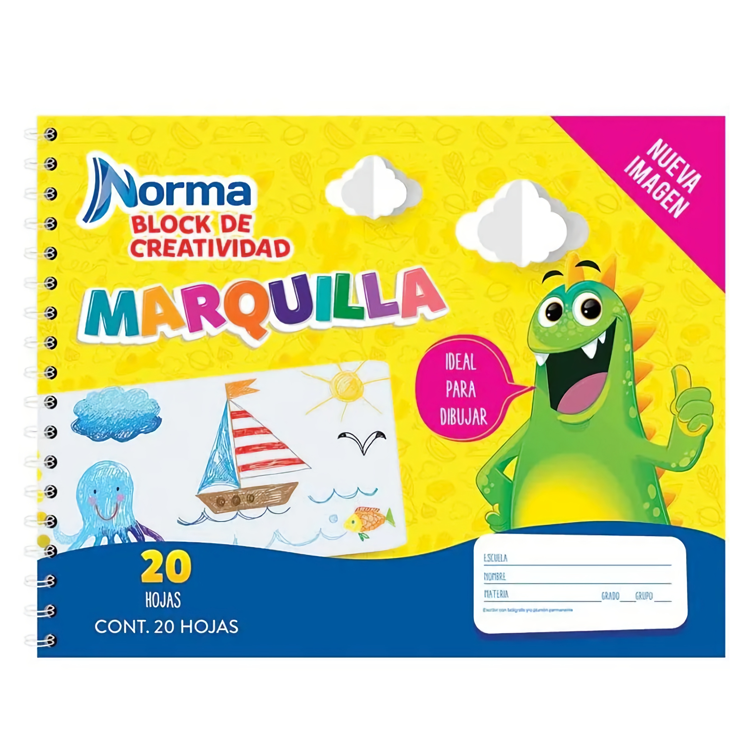CUADERNO DE DIBUJO CON ESPIRAL MARQUILLA 30 HOJAS NORMA