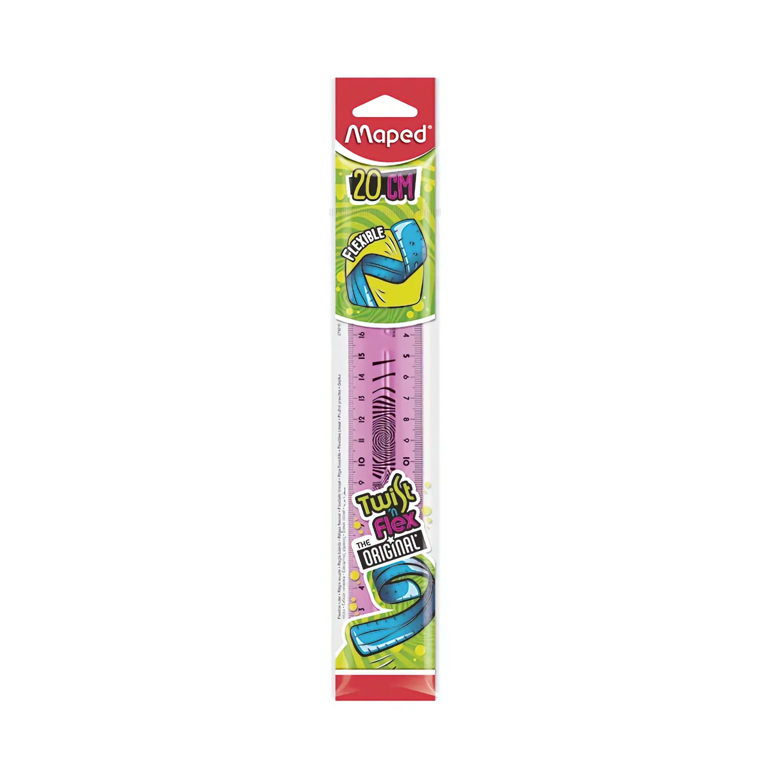 REGLA ESCOLAR DE PLASTICO 20CMS FLEXIBLE SURTIDO MAPED