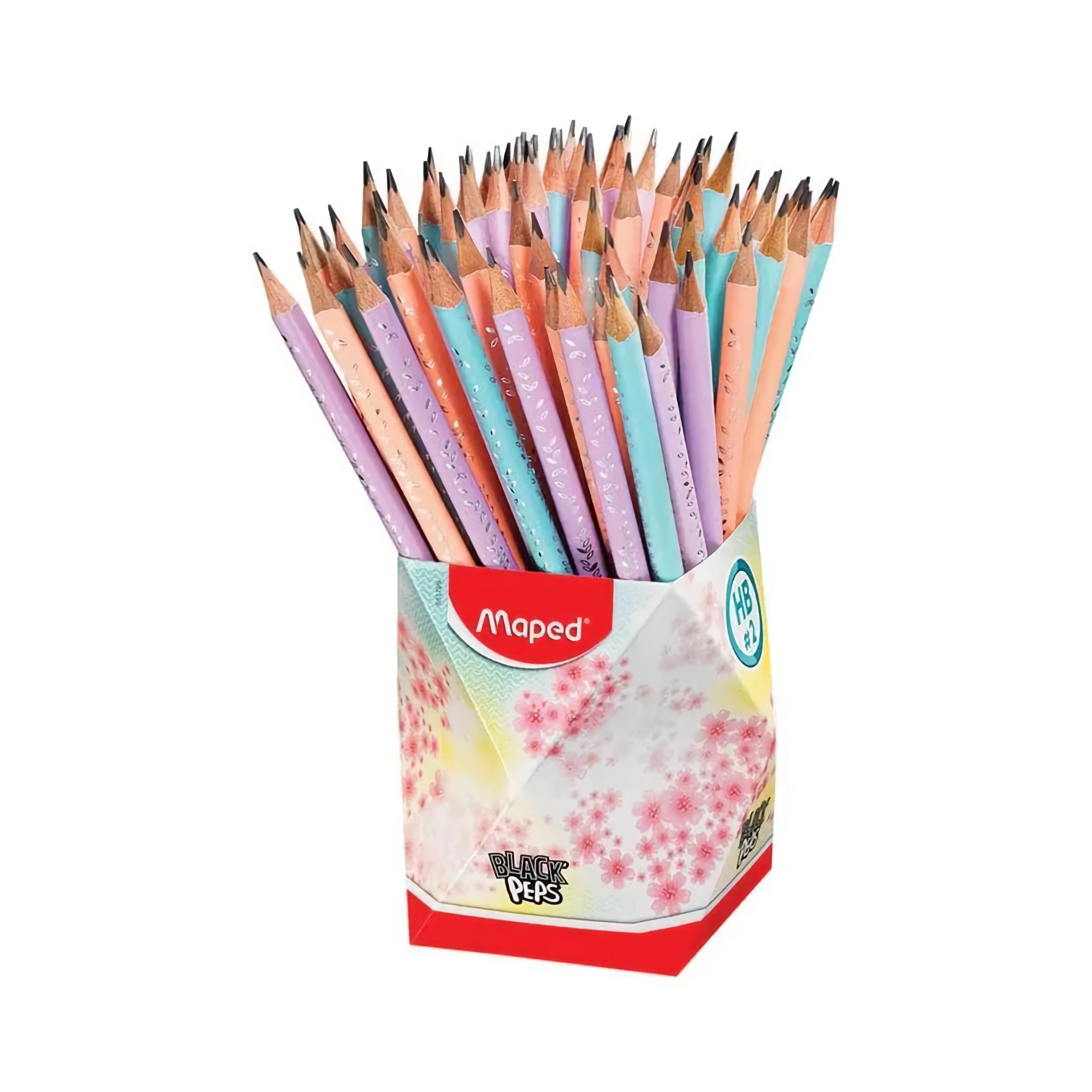 LAPIZ #2 TRIANGULAR COLOR PASTEL CON 72 PIEZAS MAPED