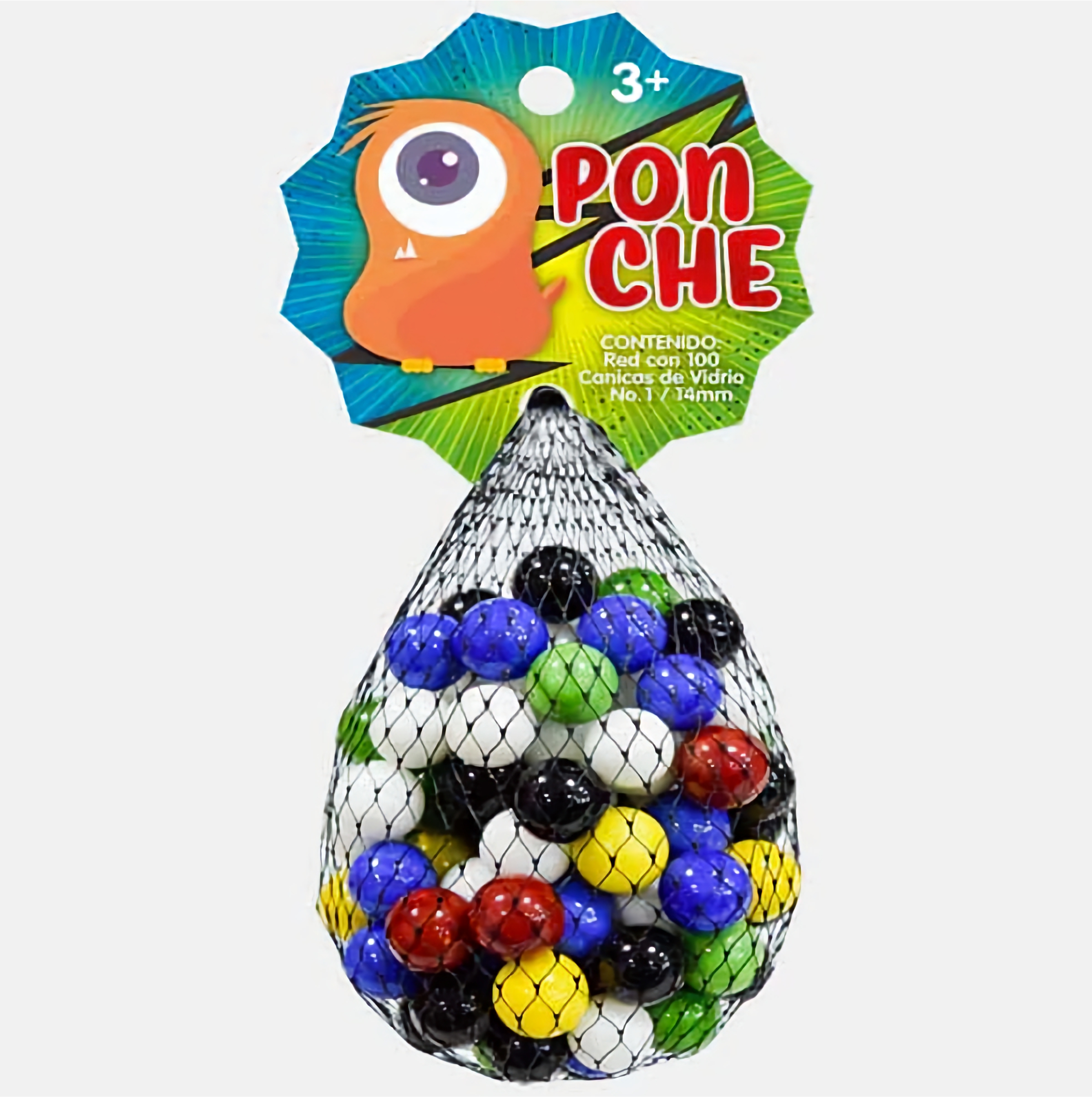 CANICA DE VIDRIO PONCHE CON 100 PIEZAS #01 VACOR