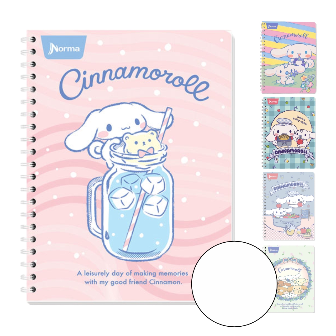 CUADERNO PROFESIONAL DOBLE ARILLO 100 HOJAS CINNAMOROLL NORMA