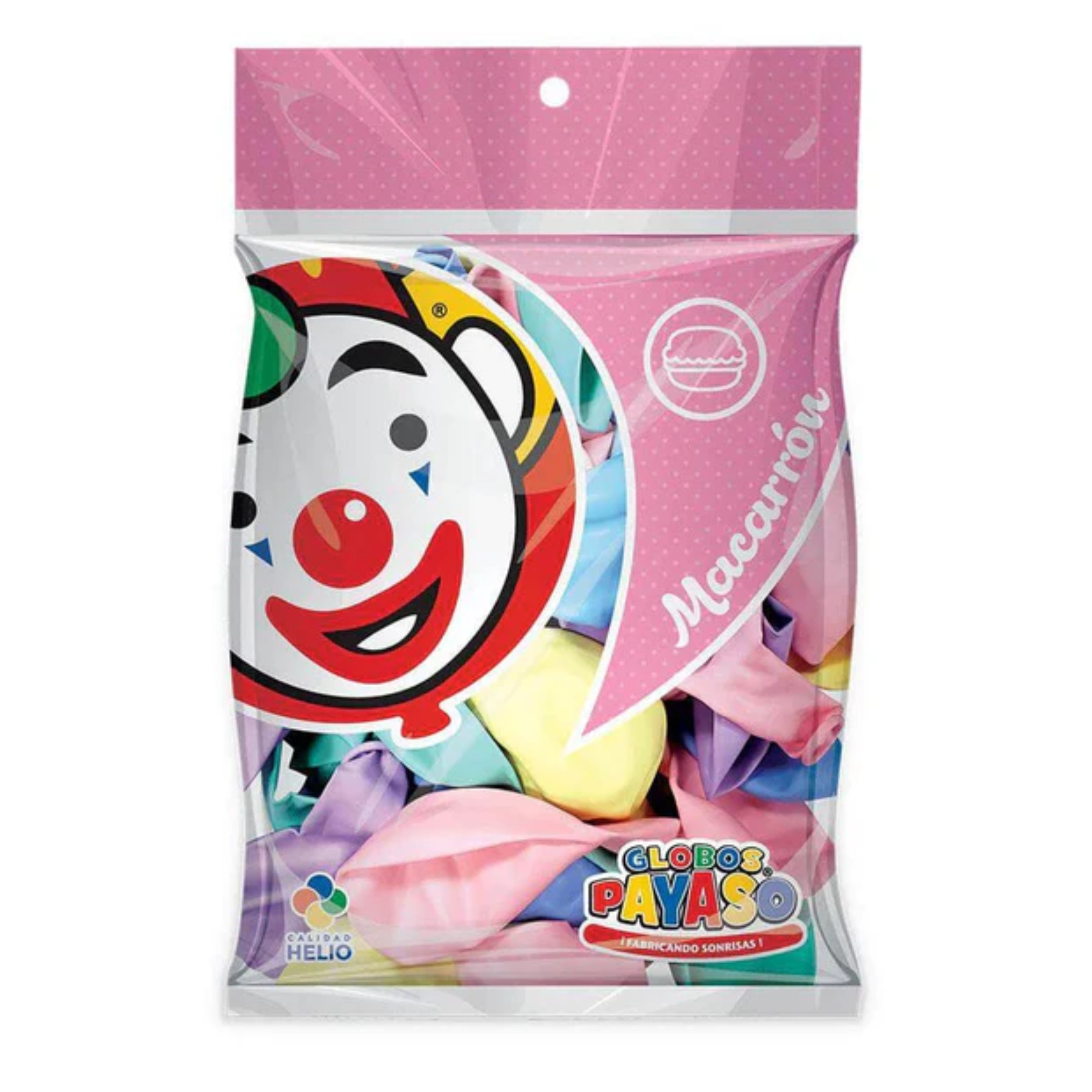 GLOBO MACARRON #5 CON 50 PIEZAS PAYASO
