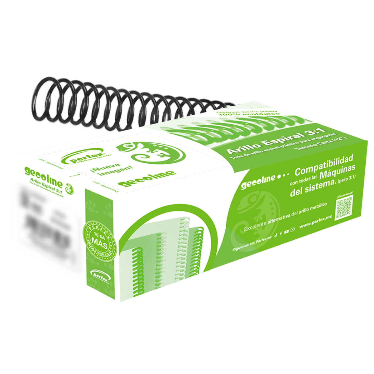 ARILLO DE PLASTICO ESPIRAL 3:1 NEGRO PERFEX