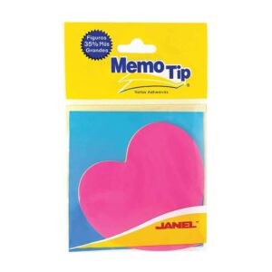BLOCK POST-IT CORAZON CON 50 HOJAS JANEL
