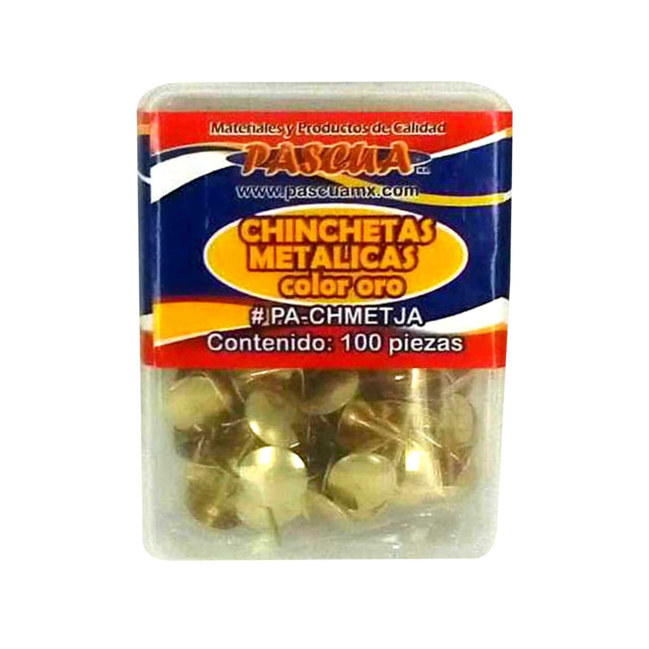 CHINCHETA COLOR ORO CON 100 PIEZAS PASCUA