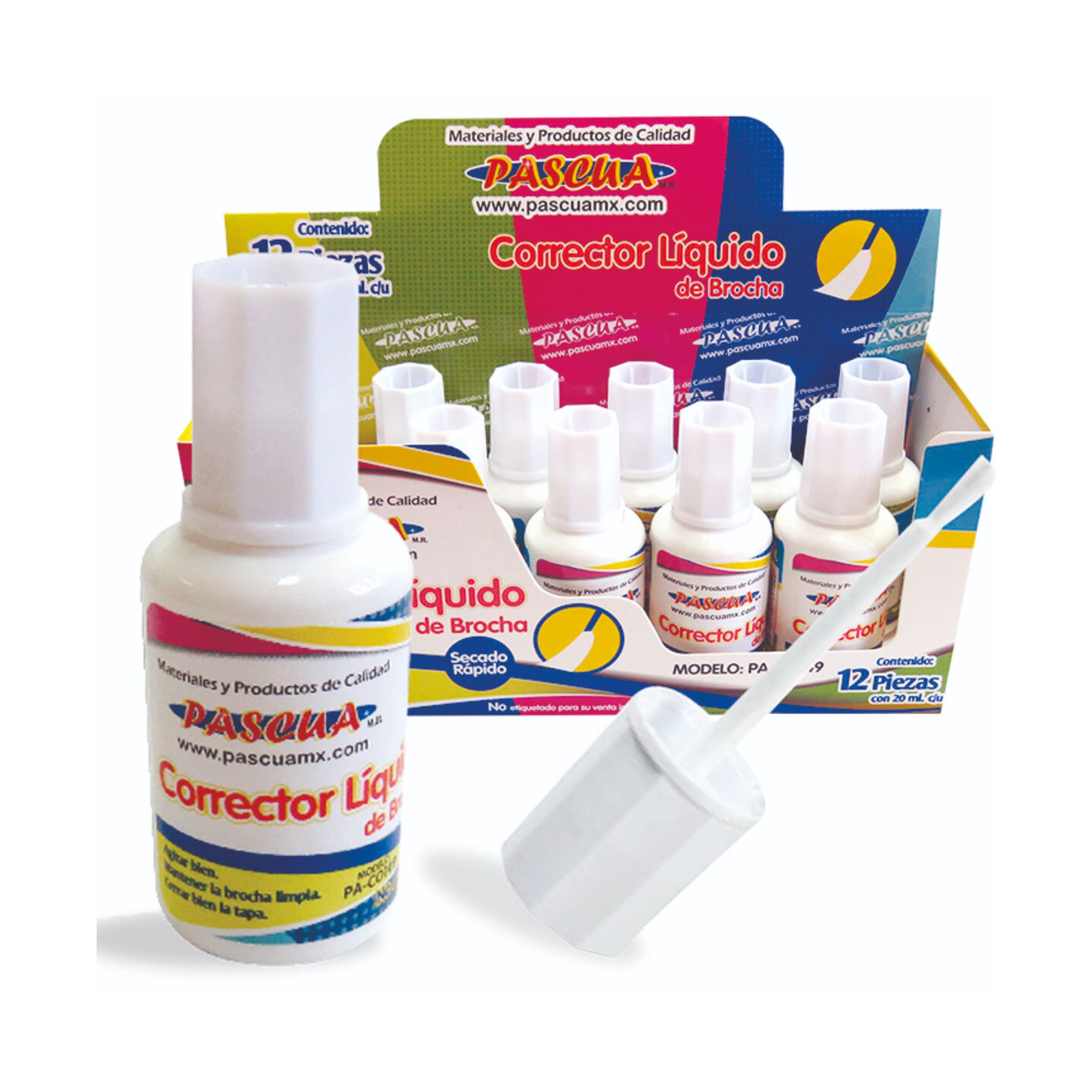 CORRECTOR LIQUIDO BLANCO DE 20ML PASCUA