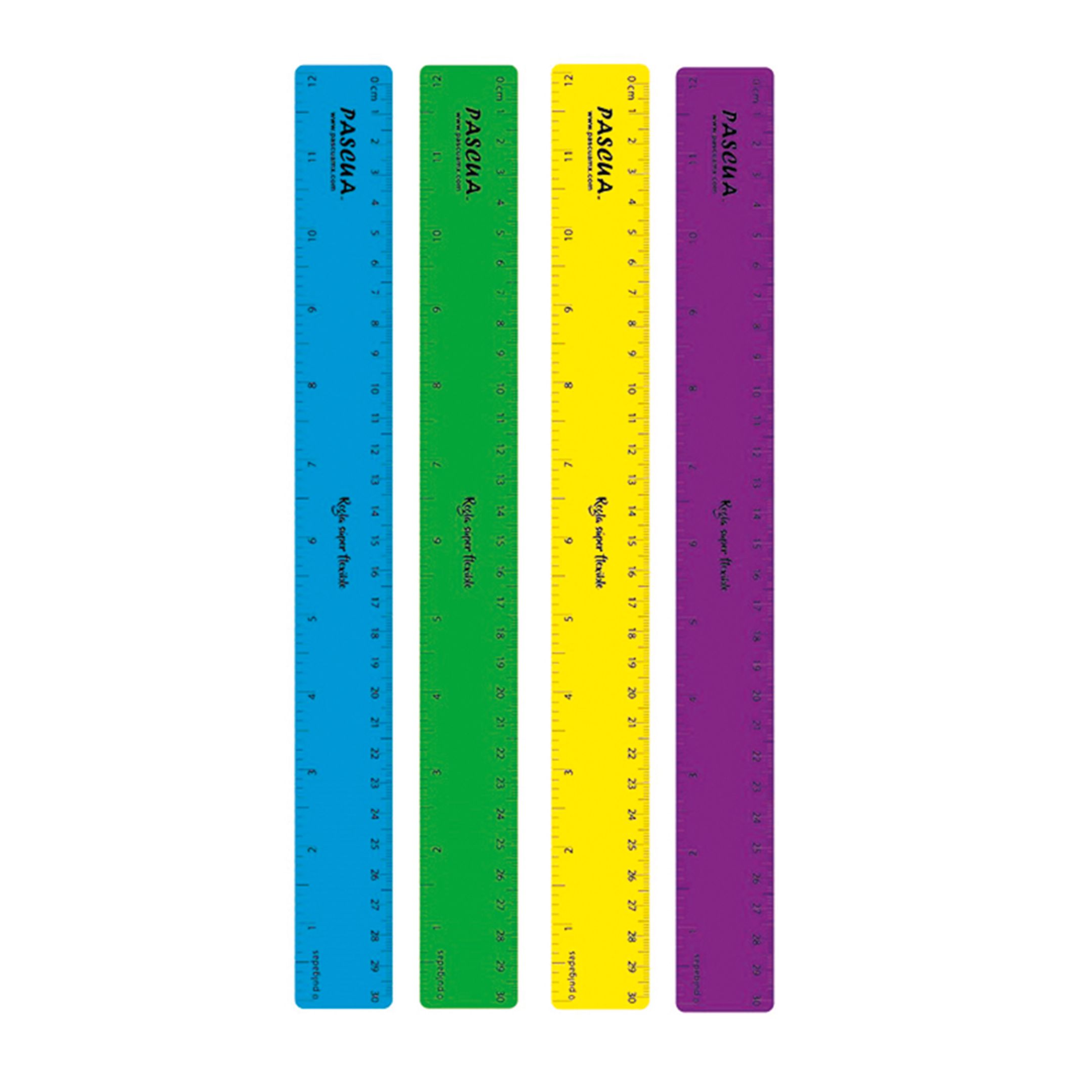 REGLA ESCOLAR DE PLASTICO 30CM FLEXIBLE PASCUA