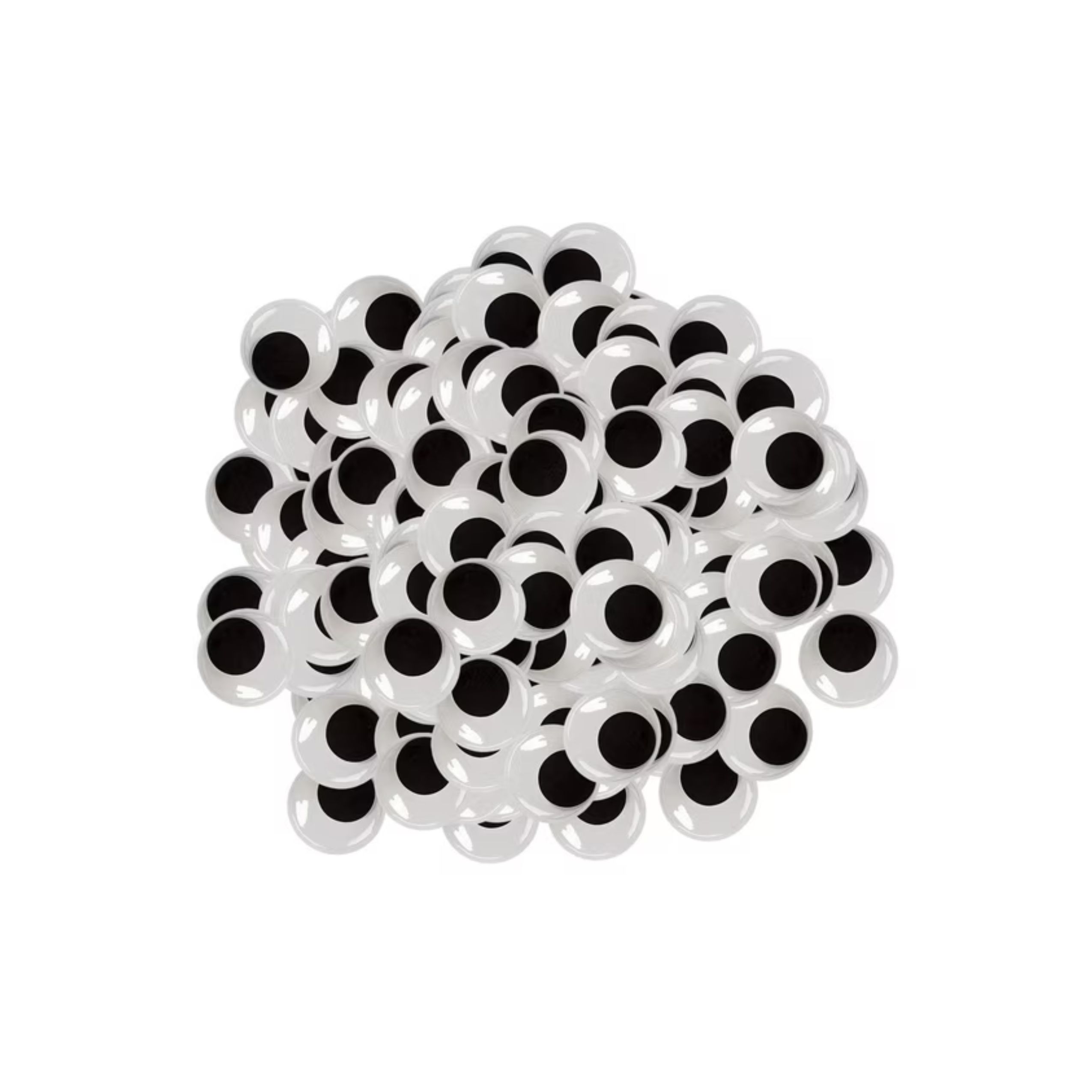 OJITOS NEGROS CON 50 PIEZAS PARA MANUALIDADES #8 CONFETTI