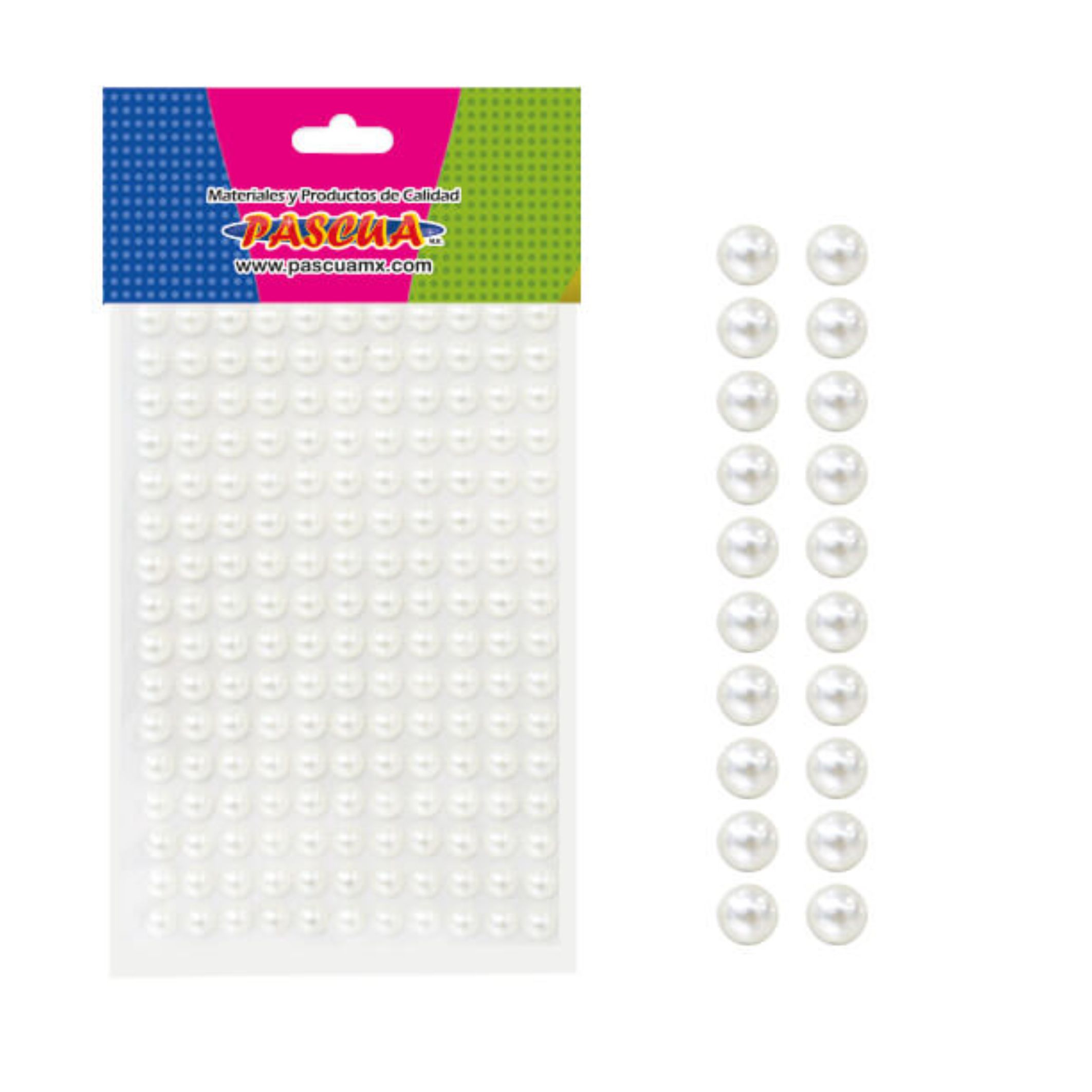 PIEDRAS ACRILICAS REDONDAS PERLA 6MM PASCUA