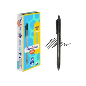 BOLIGRAFO MEDIANO KILOMETRICO 100RT NEGRO CON 12 PIEZAS PAPER MATE