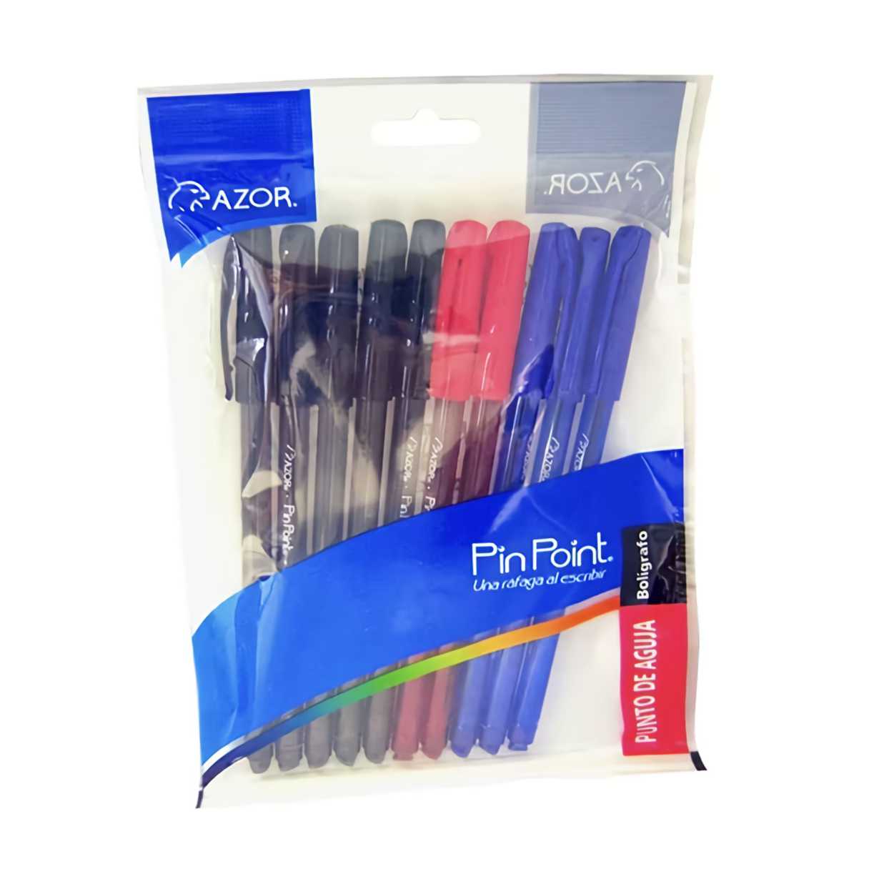 BOLIGRAFO PUNTA FINA PIN POINT CON 10 PIEZAS 6810NRA AZOR
