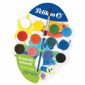 ACUARELA CON 12 CON PINCELES PELIKAN
