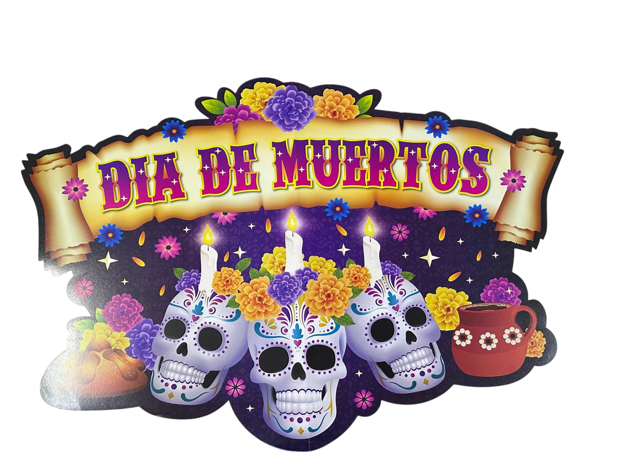 ADORNO COLGANTE LETRERO MEGA TRIO CALAVERA