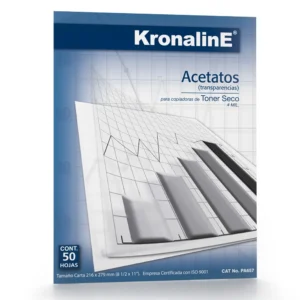 ACETATO PARA COPIADORA TAMAÑO OFICIO CON 50 PIEZAS KRONALINE