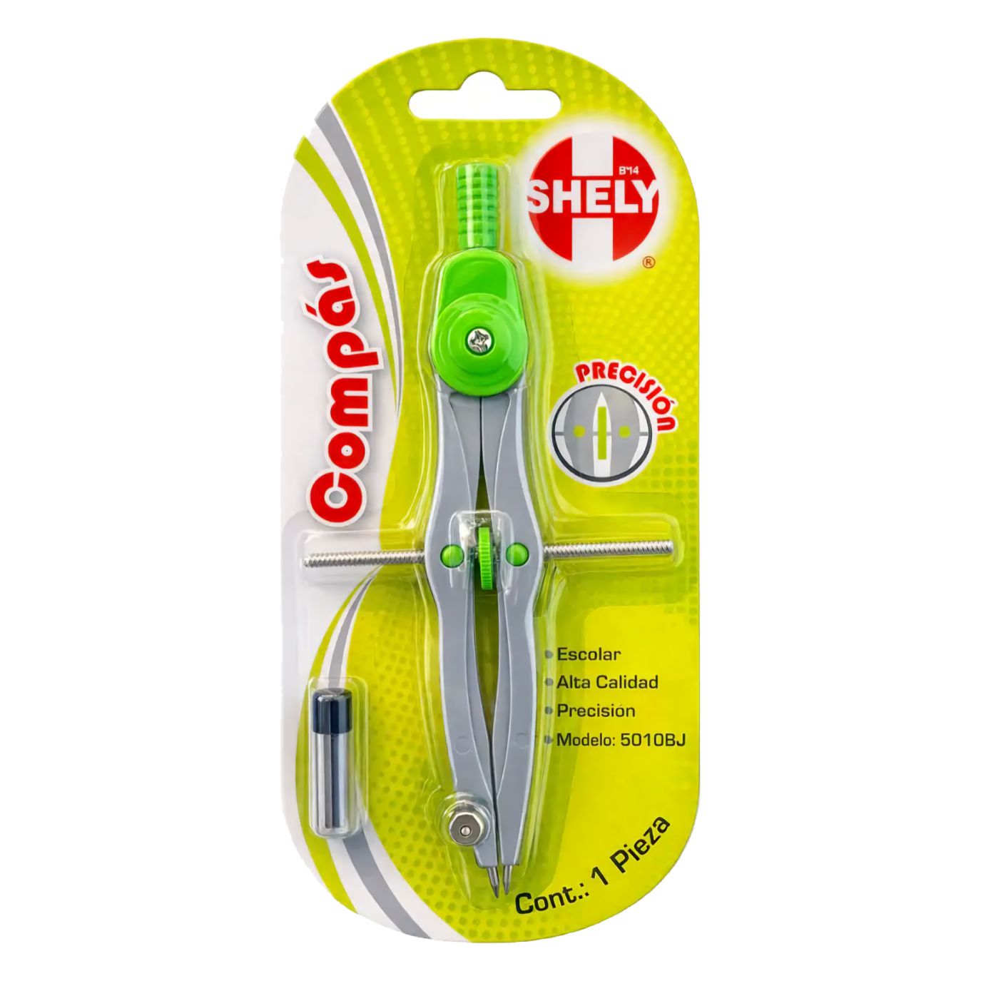 COMPAS DE PRECISION ESCOLAR DE PLASTICO 5010B SHELY