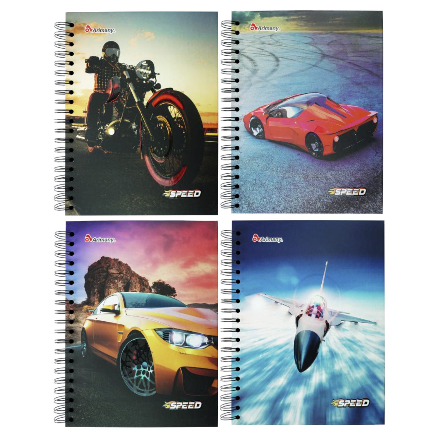CUADERNO PROFESIONAL DE 180 HOJAS SPEED PASTA DURA RAYA DE 6 MATERIAS ARIMANY