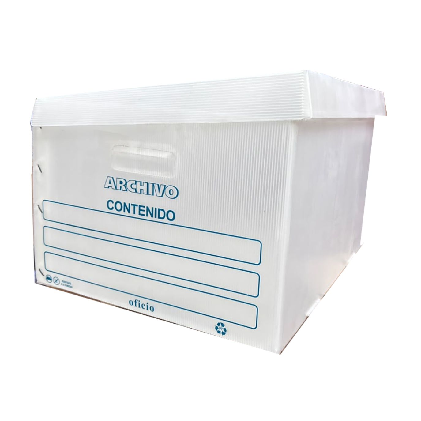 CAJA PARA ARCHIVO BLANCA TAMAÑO OFICIO DE PLASTICO ARCHI-NOVA