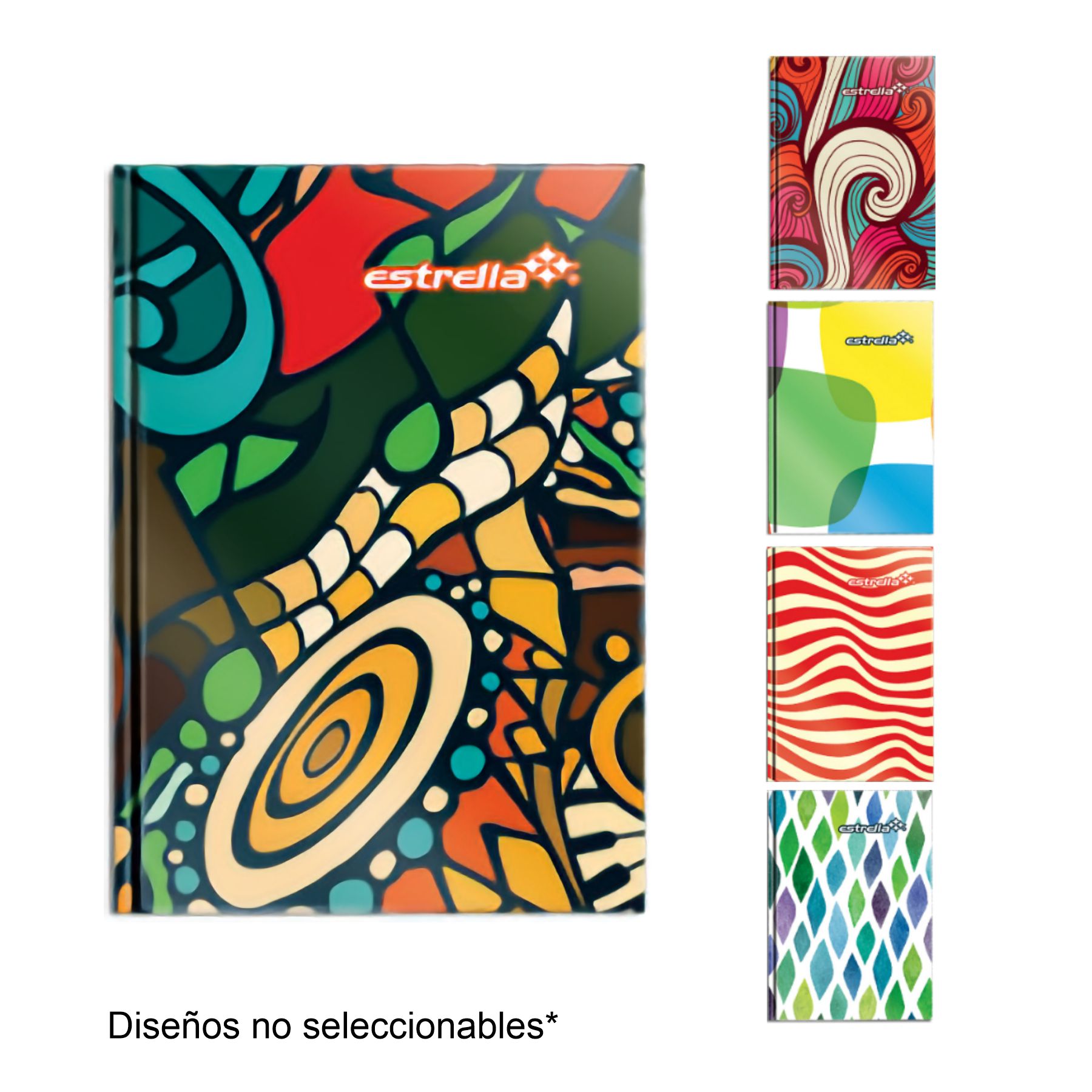 LIBRETA PASTA DURA FORMA FRANCESA RAYA DE 1/8 CON 144 HOJAS ESTRELLA
