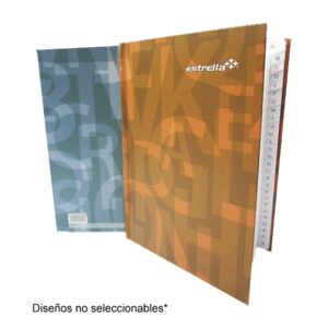 LIBRETA PASTA DURA FORMA FRANCESA RAYA CON INDICE 144 HOJAS ESTRELLA