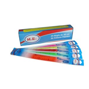 REGLA ESCOLAR DE PLASTICO DE 30CM FLEXIBLE MAR-ROS