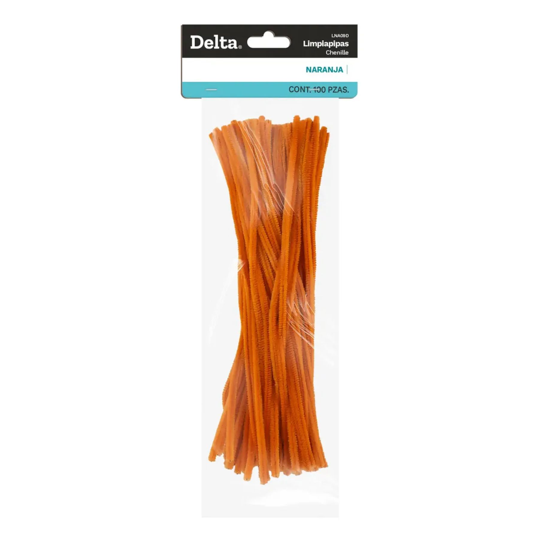 LIMPIAPIPAS NARANJA CON 100 PIEZAS DELTA