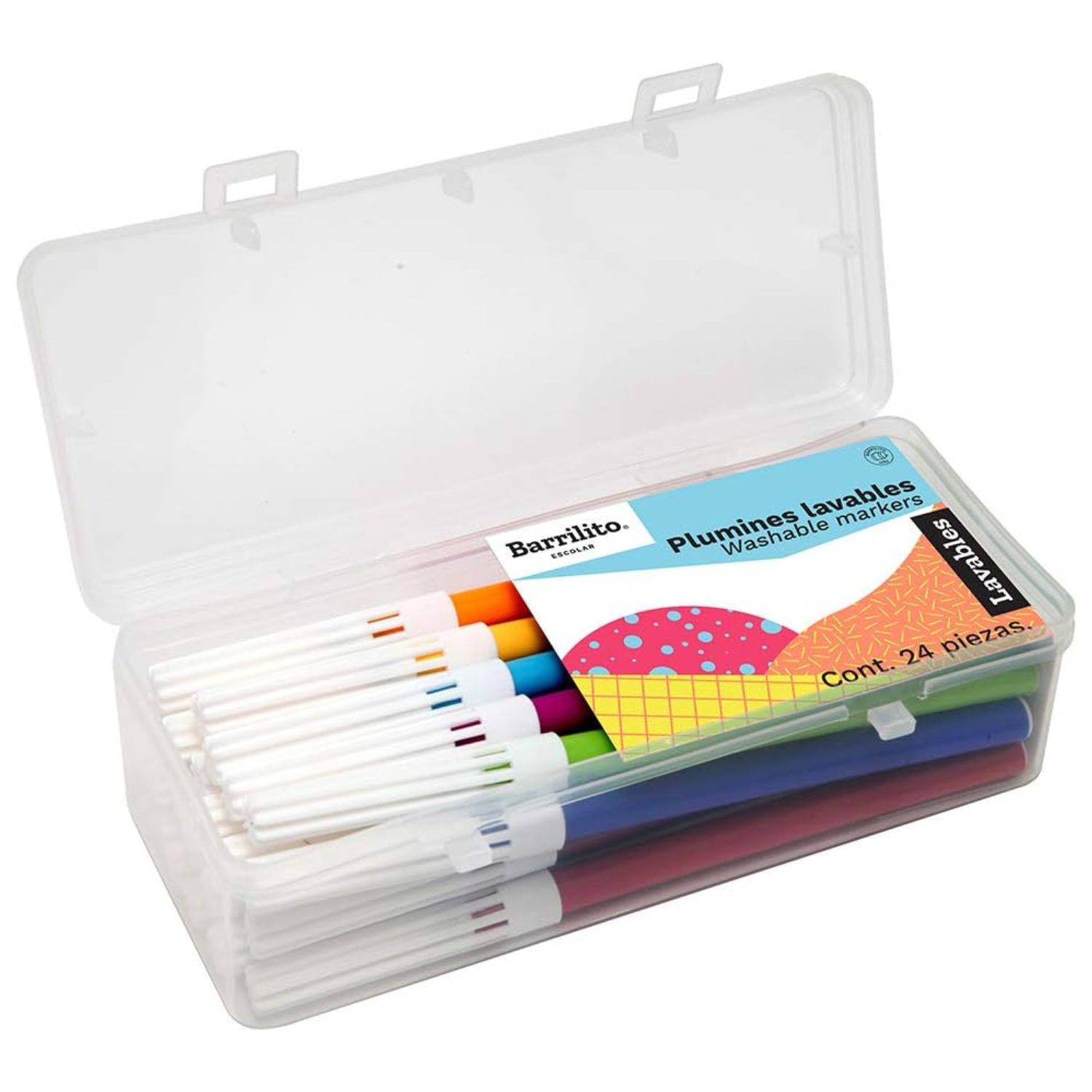 PLUMIN LAVABLE CON 24 PIEZAS 7869PLU BARRILITO