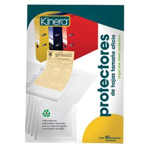 PROTECTOR PARA HOJAS TAMA?O OFICIO CON 50 HOJAS 363 KINERA