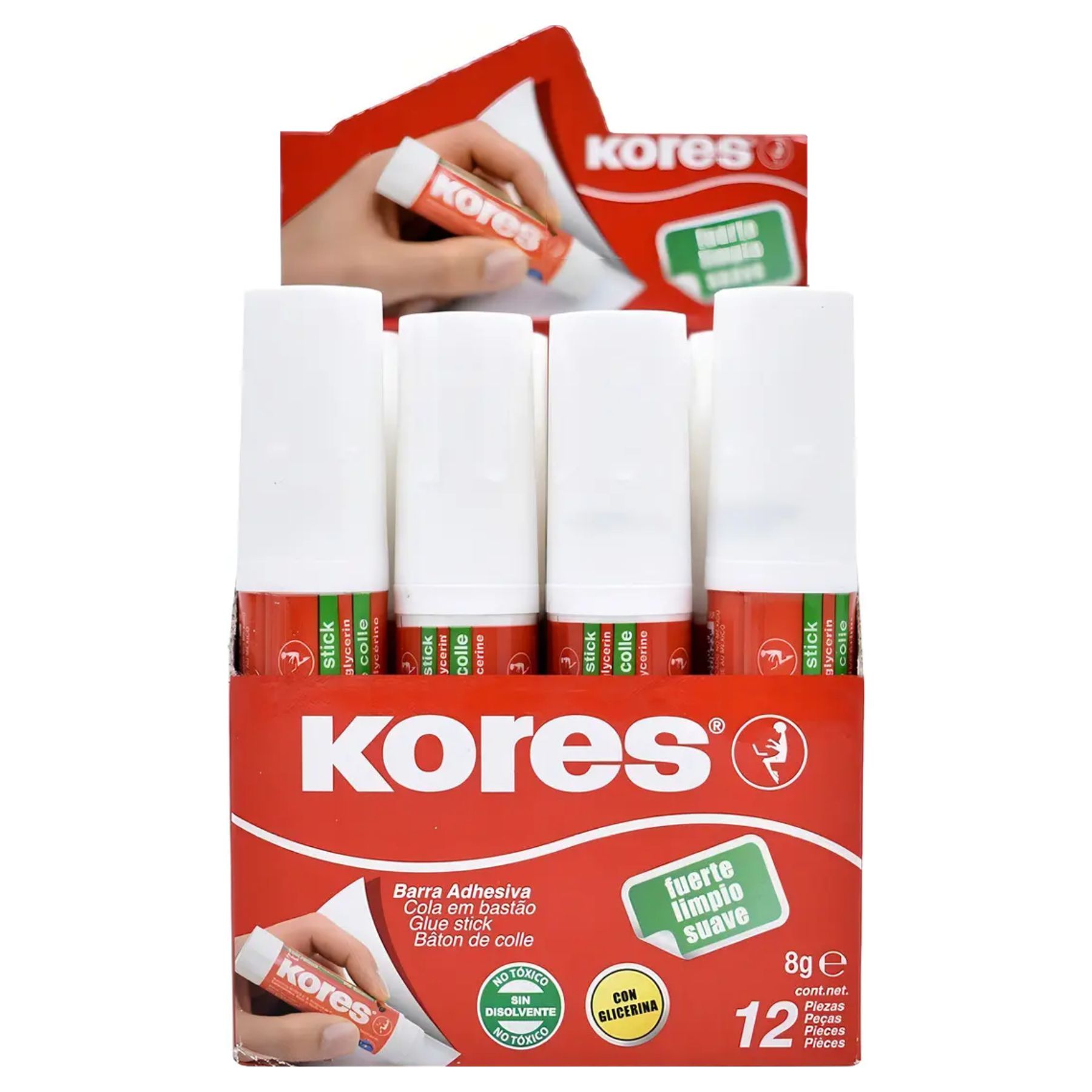 LAPIZ ADHESIVO DE 8GRS CON 12 PIEZAS BA8 KORES
